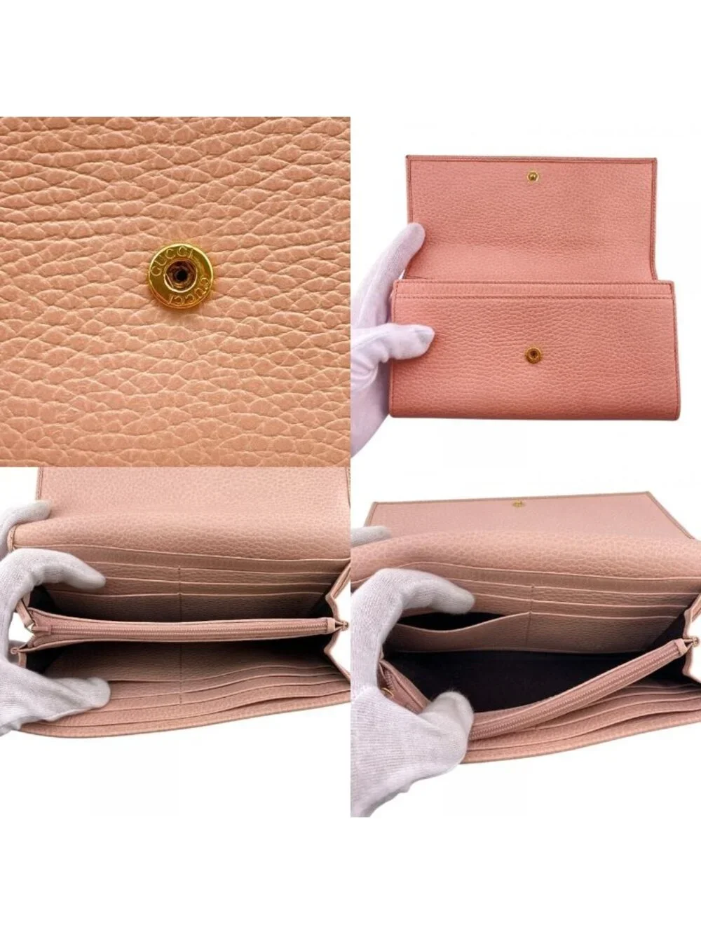★SOLD★ Gucci Leather Petit Marmont Wallet Pink - Picture 7 of 8